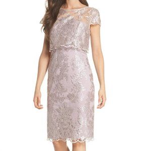ADRIANNA PAPELL Lace Sheath Dress (Never Worn)